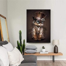 Tosbart Steampunk Cat Kanvas Tablo