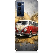 Teknomeg Tecno Camon 18 Uyumlu Klasik Minibüs  Desenli Silikon Kılıf