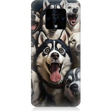 Teknomeg Tecno Camon 16 Uyumlu Mutlu Husky  Desenli Silikon Kılıf