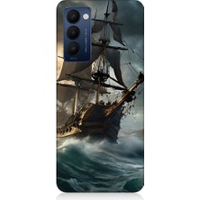 Teknomeg Tecno Camon 18 Uyumlu Yelkenli Gemi  Desenli Silikon Kılıf