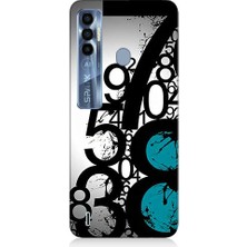 Teknomeg Tecno Spark 7 Pro Uyumlu Sayısal Karmaşa  Desenli Silikon Kılıf