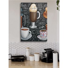 Tosbart Cafe Kahve Büfeler Için Abstract Trend Dekoratif Kanvas Tablo Tablol