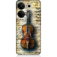 Teknomeg Tecno Camon 20S Pro Uyumlu Eski Keman  Desenli Silikon Kılıf