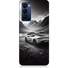 Teknomeg Tecno Camon 18 Uyumlu Dağ Yolunda Araba  Desenli Silikon Kılıf
