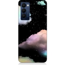 Teknomeg Tecno Camon 18 Uyumlu Bulut ve Ay  Desenli Silikon Kılıf