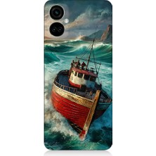 Teknomeg Tecno Camon 19 Pro Uyumlu Kırmızı Gemi  Desenli Silikon Kılıf
