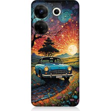 Teknomeg Tecno Camon 20S Pro Uyumlu Gece Manzarası  Desenli Silikon Kılıf