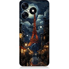 Teknomeg Tecno Spark 10 Uyumlu Paris Sokakları  Desenli Silikon Kılıf