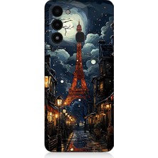 Teknomeg Tecno Spark 8c Uyumlu Paris Sokakları  Desenli Silikon Kılıf