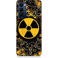 Teknomeg Tecno Camon 18 Uyumlu Nükleer Sembol  Desenli Silikon Kılıf