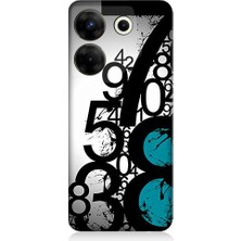 Teknomeg Tecno Camon 20S Pro Uyumlu Sayısal Karmaşa  Desenli Silikon Kılıf
