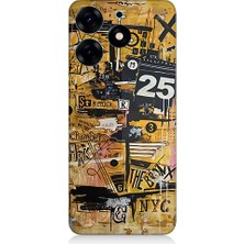 Teknomeg Tecno Spark 10 Pro Uyumlu Karma Grafik  Desenli Silikon Kılıf