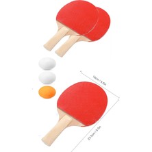 Periboia Ping Pong Masa Tenisi Seti Tenis Raketi Seti 2 Raket + 3 Ping Pong Topu  Spor Aksesuarları