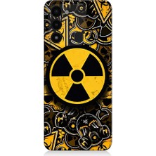 Teknomeg Tecno Spark 8c Uyumlu Nükleer Sembol  Desenli Silikon Kılıf
