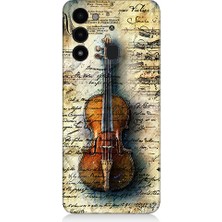 Teknomeg Tecno Spark 8c Uyumlu Eski Keman  Desenli Silikon Kılıf