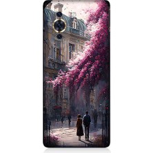 Teknomeg Tecno Nova 10 Se Uyumlu Çiçekli Sokak  Desenli Silikon Kılıf