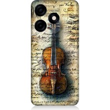 Teknomeg Tecno Spark 10C Uyumlu Eski Keman  Desenli Silikon Kılıf