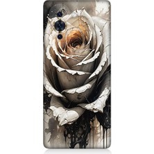 Teknomeg Tecno Nova 10 Se Uyumlu Gül ve Gri  Desenli Silikon Kılıf