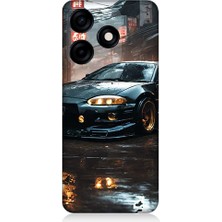 Teknomeg Tecno Spark 10C Uyumlu Gece Yarışı  Desenli Silikon Kılıf