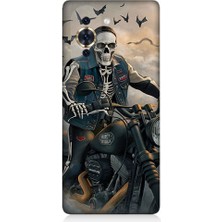 Teknomeg Tecno Nova 10 Se Uyumlu Iskelet Motosiklet  Desenli Silikon Kılıf