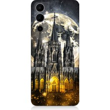 Teknomeg Tecno Pova 3 Uyumlu Ay ve Katedral  Desenli Silikon Kılıf