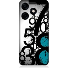 Teknomeg Tecno Spark 10C Uyumlu Sayısal Karmaşa  Desenli Silikon Kılıf