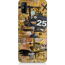 Teknomeg Tecno Spark 6 Go Uyumlu Karma Grafik  Desenli Silikon Kılıf