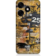 Teknomeg Tecno Spark 10C Uyumlu Karma Grafik  Desenli Silikon Kılıf