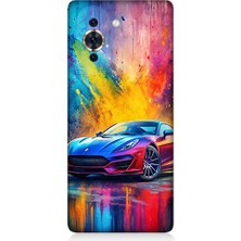 Teknomeg Tecno Nova 10 Uyumlu Renkli Spor Araba  Desenli Silikon Kılıf