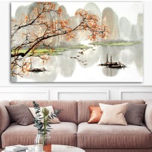 Tosbart Extra Dev Boyut Sade Doğa Manzara Kanvas Tablo (100cm X 150cm)