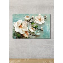 Tosbart Inci Çiçeği Dekoratif Kanvas Tablo - Salon Oturma Yatak Odası Antre Ofis Için Duvar Dekoru