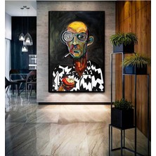Tosbart Soyut Sanat Dekoratif Ahşap Kanvas Duvar Boy Tablo