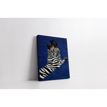 Tosbart Kanvas Tablo 1098 Lacivert Zebra Figürlü 253