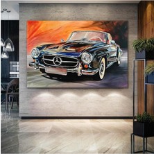 Tosbart Mercedes Benz Klasik Araba Dekor 1957 Classic 190 Sl Nostalji Kanvas Tablo
