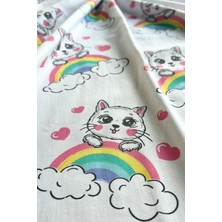 Kedi Desenli Pamuk Poplin Kumaş / Dry - 75