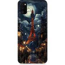 Teknomeg Samsung Galaxy M30S Uyumlu Paris Sokakları  Desenli Silikon Kılıf