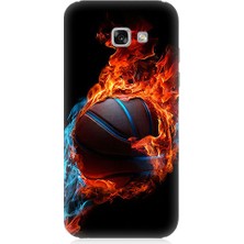Teknomeg Samsung Galaxy A7 2017 Uyumlu Ateşli Basketbol  Desenli Silikon Kılıf