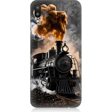 Teknomeg Samsung Galaxy M10 Uyumlu Kara Tren  Desenli Silikon Kılıf