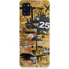 Teknomeg Samsung Galaxy A31 Uyumlu Karma Grafik  Desenli Silikon Kılıf