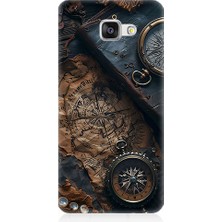 Teknomeg Samsung Galaxy A7 2016 Uyumlu Eski Harita  Desenli Silikon Kılıf