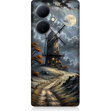 Teknomeg Vivo V29 Lite Uyumlu Yel Değirmeni  Desenli Silikon Kılıf