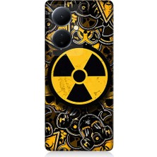 Teknomeg Vivo V29 Lite Uyumlu Nükleer Sembol  Desenli Silikon Kılıf