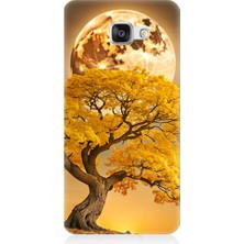 Teknomeg Samsung Galaxy A5 2016 Uyumlu Altın Ağaç  Desenli Silikon Kılıf