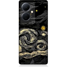 Teknomeg Vivo V29 Lite Uyumlu Yıldızlı Gökyüzü  Desenli Silikon Kılıf