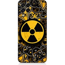 Teknomeg Samsung Galaxy M33 Uyumlu Nükleer Sembol  Desenli Silikon Kılıf