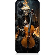 Teknomeg Vivo V16 Uyumlu Iskelet Çello  Desenli Silikon Kılıf