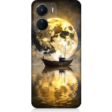 Teknomeg Vivo V16 Uyumlu Ay ve Gemi  Desenli Silikon Kılıf