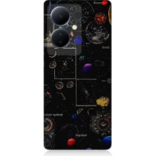 Teknomeg Vivo V29 Lite Uyumlu Uzay Haritası  Desenli Silikon Kılıf