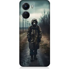 Teknomeg Vivo V16 Uyumlu Maskeli Yürüyüş  Desenli Silikon Kılıf