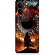 Teknomeg Vivo V29 5g Uyumlu Ateş Çemberi  Desenli Silikon Kılıf